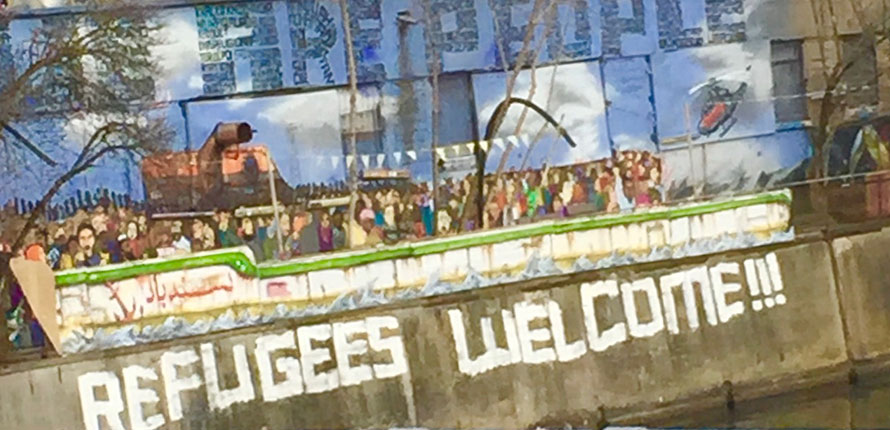 refugees welcome wall mural refugees welcome wall mural
